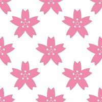 Cherry blossom seamless pattern bg for wrapping, card and more. Vector illustration