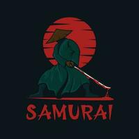 Samurai mascot logo vector