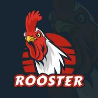 Rooster head mascot logo vector