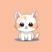 Happy Cute Cat Vector illustration