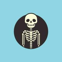 Skeleton flat icon illustration isolated vector