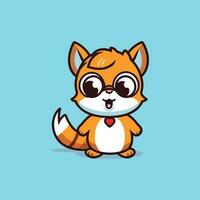 Cartoon cute chipmunk is standing vector