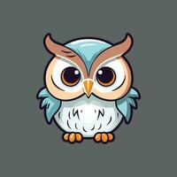 Owl mascot character, vector of owl cartoon