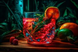 Fruta jugo creado con generativo ai tecnología foto