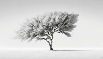 resumen antecedentes con árbol y pluma, ai generado foto