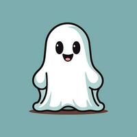 Cute halloween ghost illustration cartoon ghost halloween vector