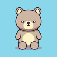 linda oso ilustración osito de peluche oso vector