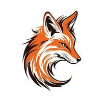 fox head mascot on white background vector