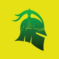 Eco spartan logo on yellow background vector