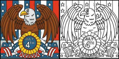 4to de julio americano águila cinta ilustración vector