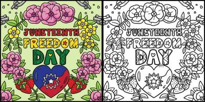 Juneteenth Freedom Day Coloring Page Illustration vector