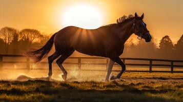 Galloping at Sunrise in the Grand National photo