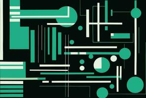 abstract geometric design, in the style of light black and emerald, playful figures, vibrant, exaggerated scenes, simple shapes, multiple patterns, multiple screens, abstract non-representational vector