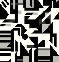 abstract geometric shapes pattern and black and white vector, in the style of minimalist geometric shapes, minimalist geometric vector