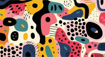 cute abstract patterns, colorful abstract patterns, abstract background, abstract patterns, abstract texture, abstract patterns, in the style of black and beige, playful pop art-inspired designs vector