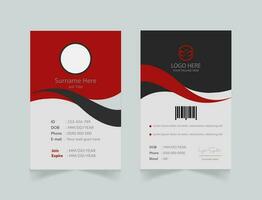 vector office id card with minimalist elements