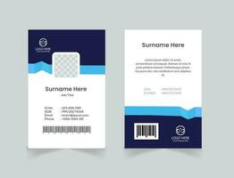 vector office id card with minimalist elements