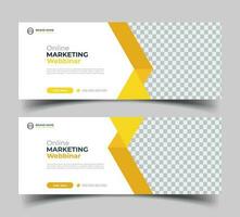 digital marketing new facebook cover page template design modern shape vector