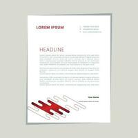 Abstract ,minimal and creative letterhead template vector