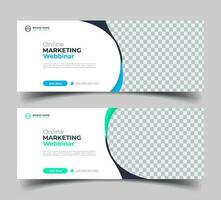 digital marketing new facebook cover page template design modern shape vector