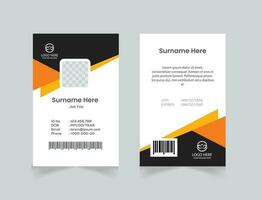 vector office id card with minimalist elements