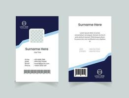 vector office id card with minimalist elements