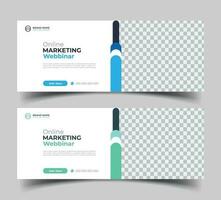 digital marketing new facebook cover page template design modern shape vector