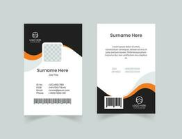 vector office id card with minimalist elements