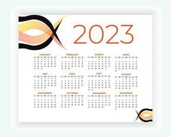 vector modern style new year 2023 calendar template