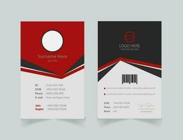 vector office id card with minimalist elements