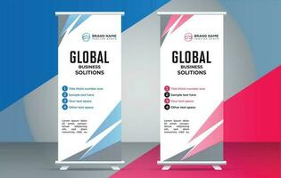 business creative roll up display standee for presentation purpose vector