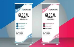 business creative roll up display standee for presentation purpose vector