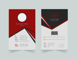 vector office id card with minimalist elements