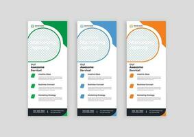 modern business rack card or dl flyer design template vector