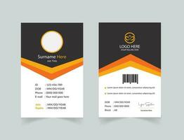 vector office id card with minimalist elements