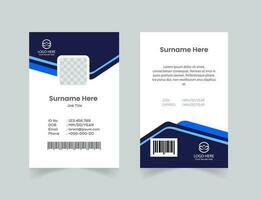 vector office id card with minimalist elements