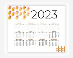 vector modern style new year 2023 calendar template