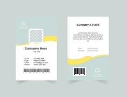 vector office id card with minimalist elements