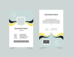 vector office id card with minimalist elements