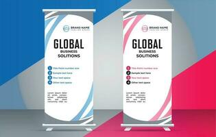 business creative roll up display standee for presentation purpose vector