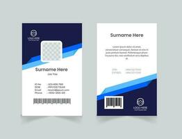 vector office id card with minimalist elements