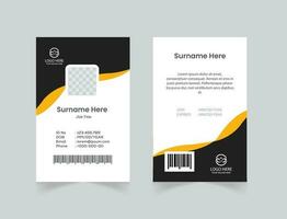 vector office id card with minimalist elements