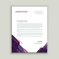 Abstract ,minimal and creative letterhead template vector