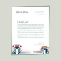 Abstract ,minimal and creative letterhead template vector