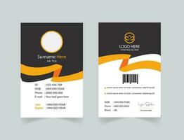 vector office id card with minimalist elements