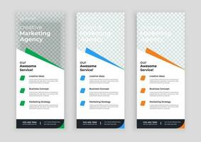 modern business rack card or dl flyer design template vector