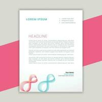 Abstract ,minimal and creative letterhead template vector