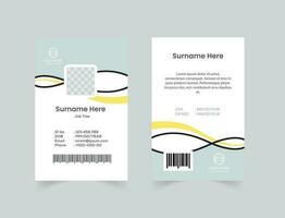 vector office id card with minimalist elements