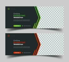 digital marketing new facebook cover page template design modern shape vector