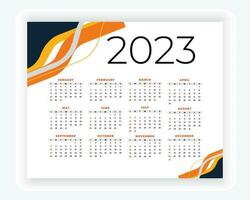 vector modern style new year 2023 calendar template